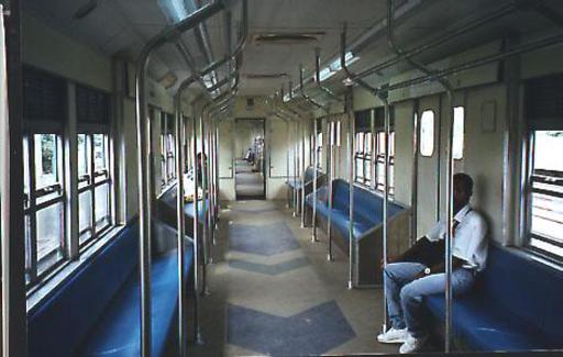 SuperVia, rebuilt train, interior, Rio de Janeiro.
