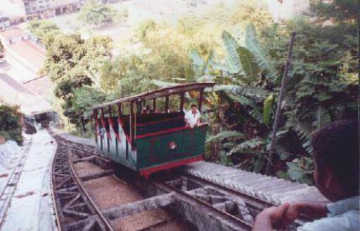 Santos SP, Monte Serrat funicular, passing loop.