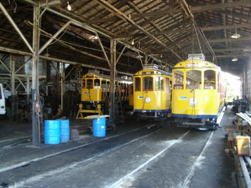 Tram Santa Teresa: View of the maintenance shop and depot.
