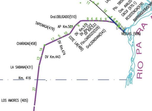 Line 1 violet, Line Metropolitana blue, Sefecha, Argentina.