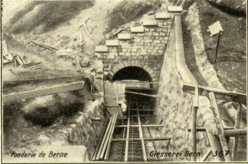 Construction of the tunnel seen from above. Monserrate, Colombia.