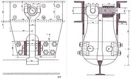 Calliper brake for the rail profile 