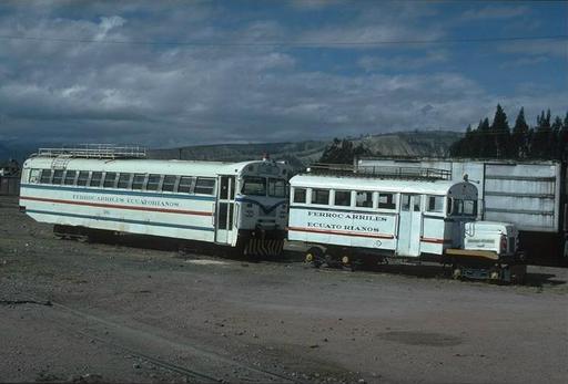 Two autoferros stored at Riobamba, Ecuador.