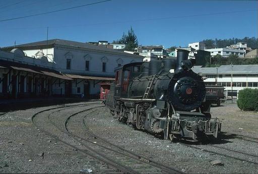 Berglok 58 im Bahnhof Quito, Ecuador.